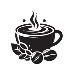 Coffee silhouette vector illustration