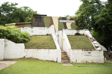 Kanone im Fort Siloso, Singapur
