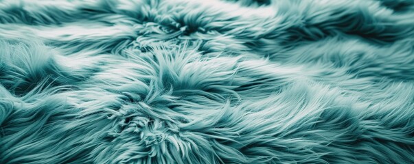 Obraz premium Soft teal fur, textured background