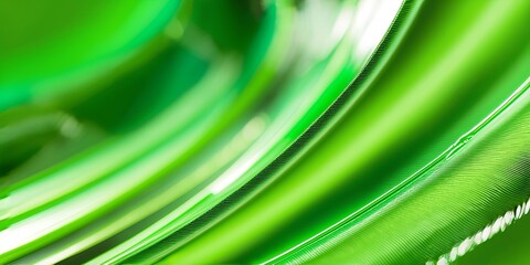 Smooth, vibrant green glass curves create an intricate visual texture