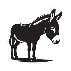 Donkey silhouette vector illustration