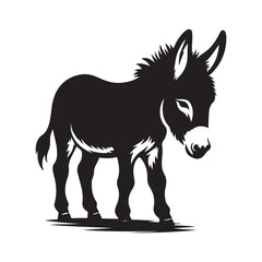 Donkey silhouette vector illustration