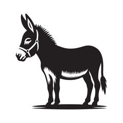 Donkey silhouette vector illustration