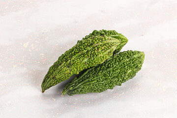 Green raw bitter lemon vegetables