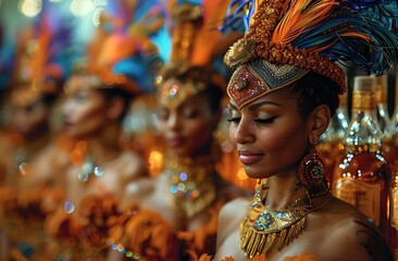 Fototapeta premium a group of women in clothing.