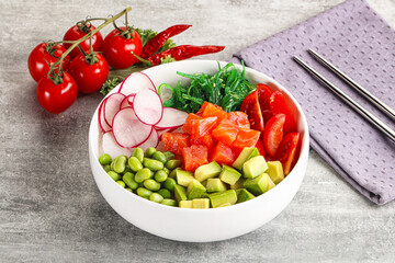 Hawaian cuisine - Poke with salmon