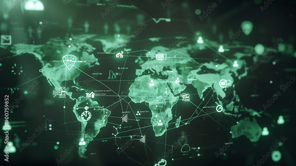 Aufkleber the modern creative communication and internet network connect in smart city . concept of 5g wireles