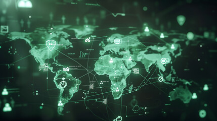 Fototapeta premium The modern creative communication and internet network connect in smart city . Concept of 5G wireless digital connection and internet of things future. Generative AI
