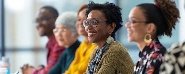 Fototapeta premium Multi Racial Communities iverse group attend workshop conference room