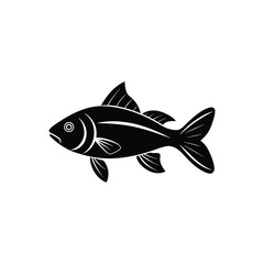 fish isolated on white background fish, sea, animal, vector, illustration, fishing, water, ocean, underwater, food, nature, cartoon, aquarium, aquatic, marine, carp, art, shark, design, silhouette, ic