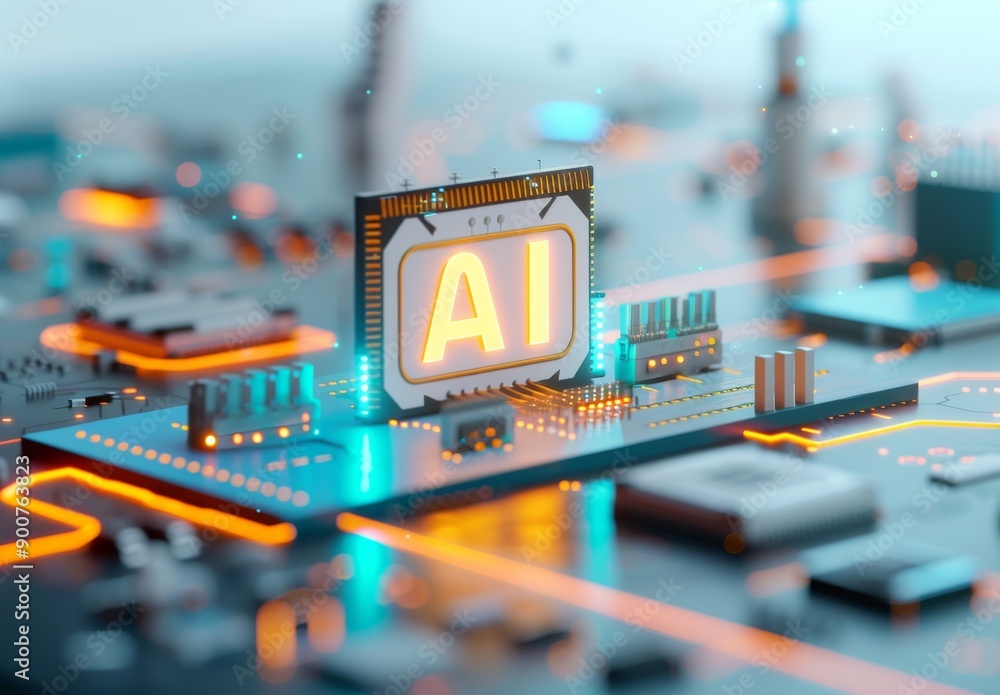 Poster 3d rendering of the word 