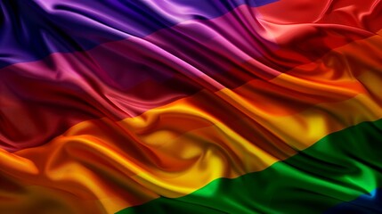 Obraz premium rainbow flag waving in the wind, pride of lgbt flag