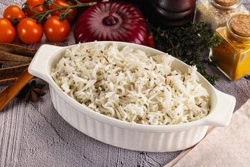 Indian cuisine jeera basmati rice