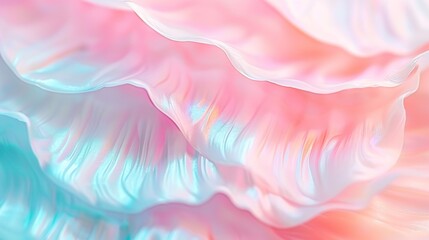   A close-up image of a pink and blue background featuring a wavy pattern at its base