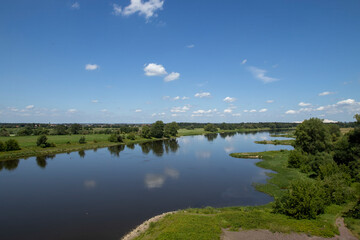 The River Elbe in a rural area near Magdeburg, Germany