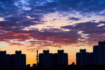 Modern buildings in a European city.  Construction business concept