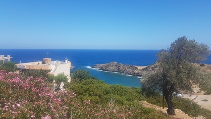 view of the sea from the castle