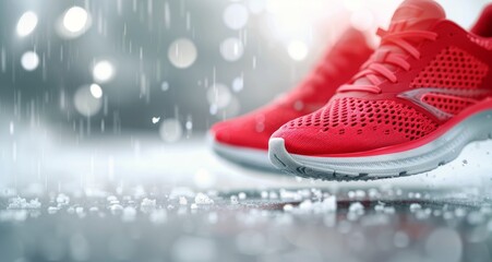 Red Running Shoe Close-Up