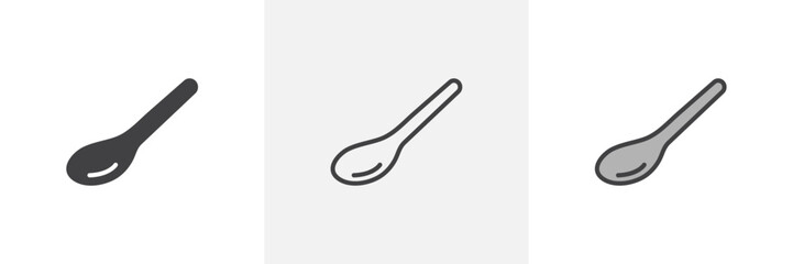 Spoon colored icon set