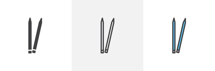 Toothpick colored icon set