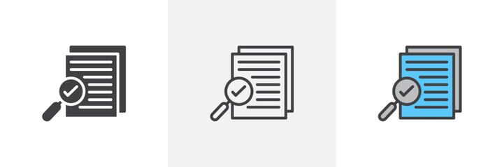 Auditors colored icon set
