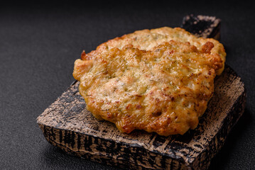 Delicious fried pork or chicken chops breaded with salt and spices