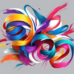 Fototapeta premium Paint Stroke Ribbon Background