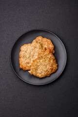 Delicious fried pork or chicken chops breaded with salt and spices