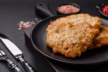 Delicious fried pork or chicken chops breaded with salt and spices