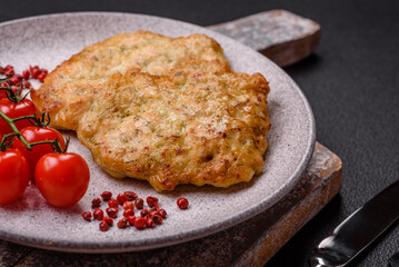 Delicious fried pork or chicken chops breaded with salt and spices