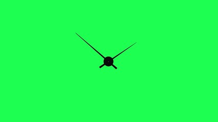 Dynamic Green Background Animation Featuring Clock Hand Movement in Modern Style