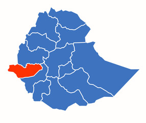 Illubabor administrative divisions of the Ethiopia country