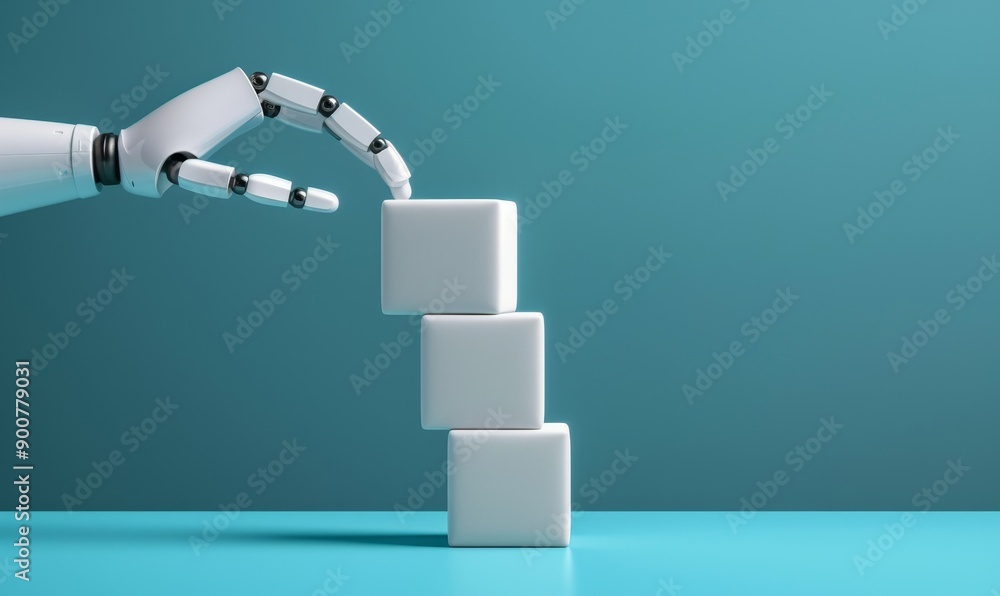 Poster symbolizing the use of ai in product development for the technology industry.