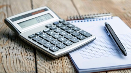 Financial Planning Tools: Calculator and Notepad with Debt Repayment Plans