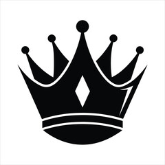 King crown black vector