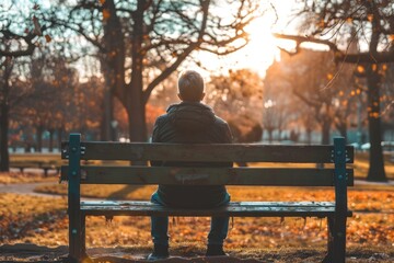 A person sitting on a bench in a park, contemplating their investment choices