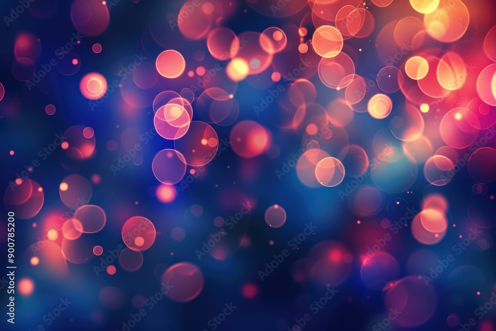 Poster abstract background with colorful circular bokeh lights