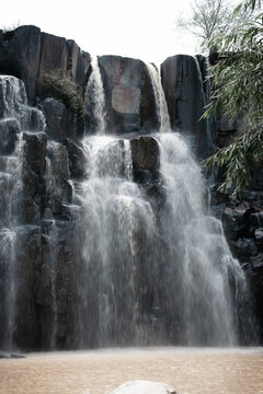 Landscape of the Concepci&oacute;n Waterfall, Aculco, Mexico.