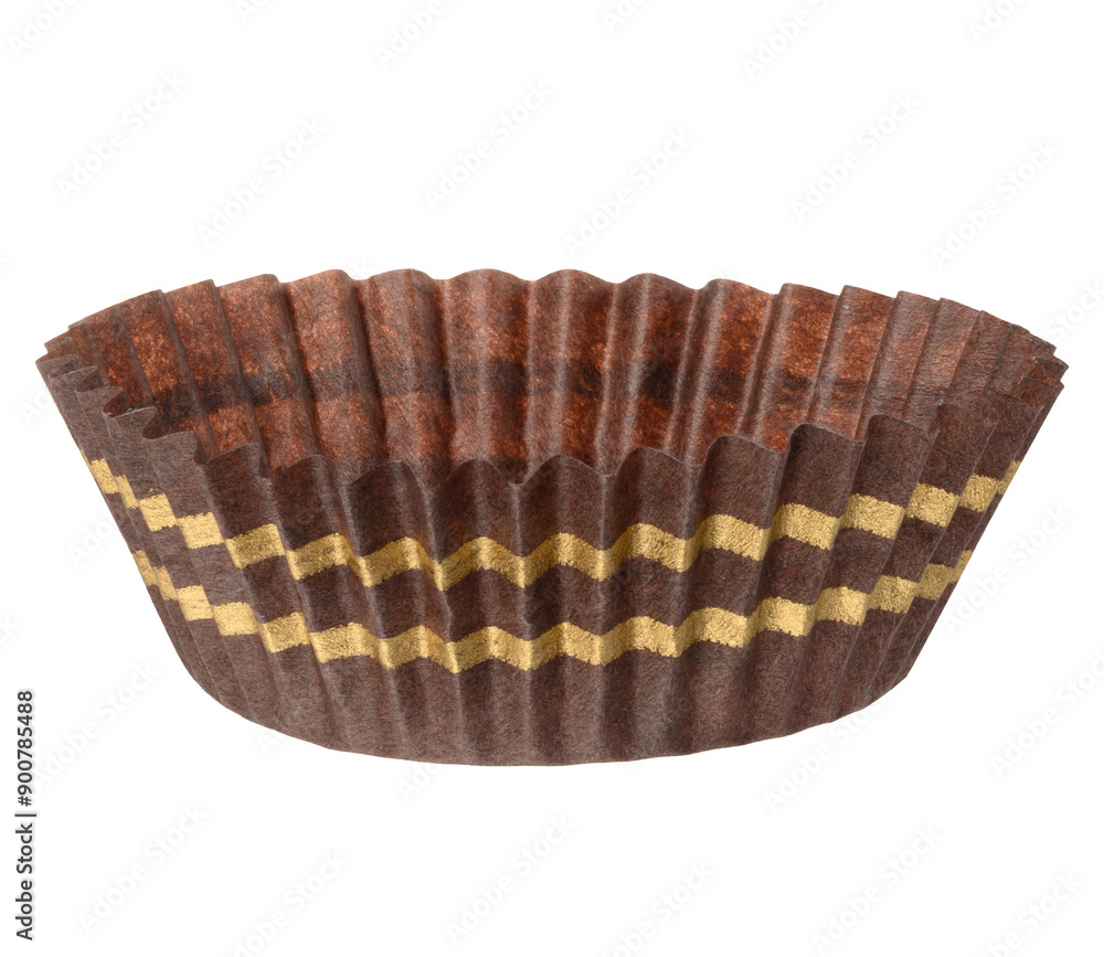 Poster empty paper round candy wrapper on isolated background