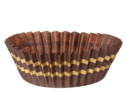 Empty paper round candy wrapper on isolated background