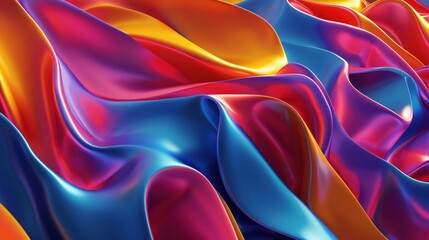 Obraz premium Bright 3D abstract background with contrasting colors and bright dynamic shapes. Suitable for powerful ads Promotion of outstanding activities or lively social media graphics