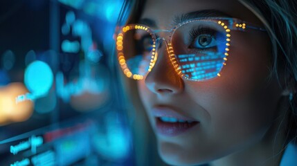 Data analyst interpreting data trends