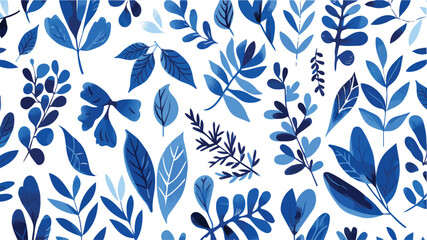 Seamless floral pattern with abstract elements in a tropical botanical composition. Modern Matisse minimal style, perfect for floral posters, invites, greeting cards, or invitation designs. Vector.