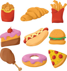 fast food vector illustration design