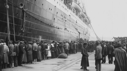 Obraz premium Late 1800s European Immigration