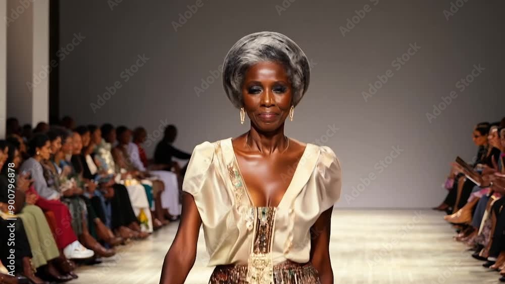 Canvas Prints Fashion model walking on a runway at a show