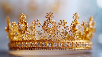 Obraz premium Golden Jeweled Crown