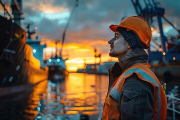 Harbor master managing a port