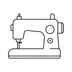 Sewing machine vector line art