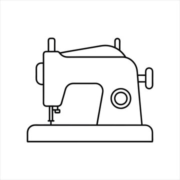 recommend clip art: Sewing machine vector line art